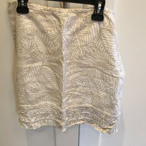 TOMMY BAHAMA LINEN PALM PRINT SKIRT